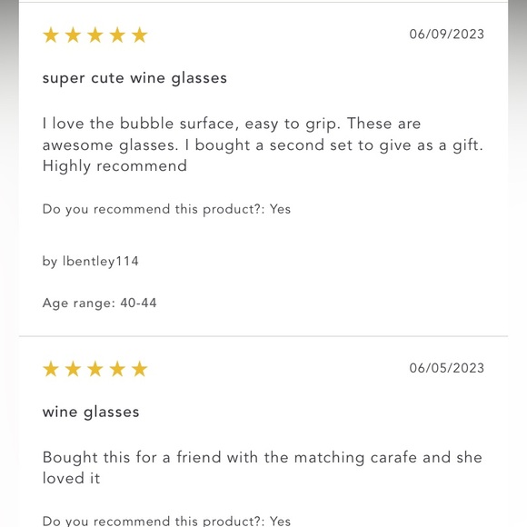 Anthropologie Eva Hopnail Wine Glasses NWT - Picture 4 of 11